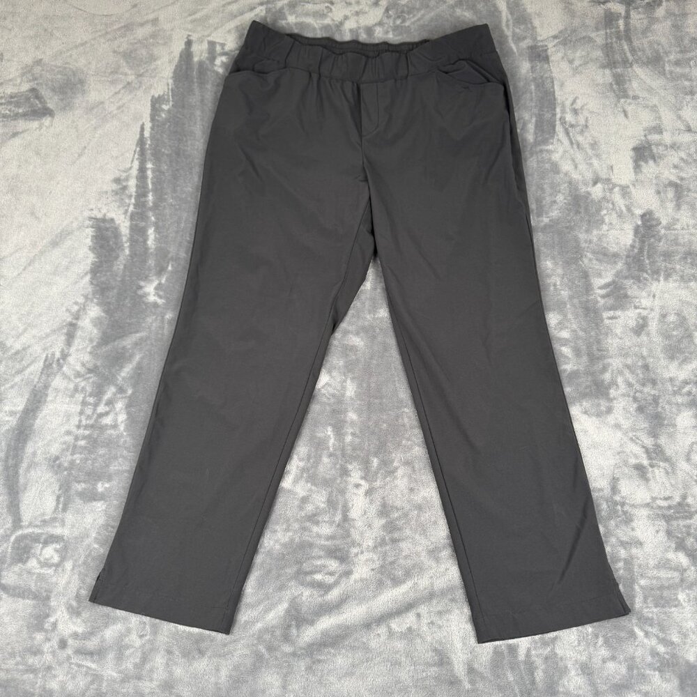 J Jill Fit Performance Pants Size L Womens Black Pull On Office Workout Stretch